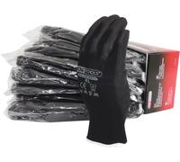 KS Tools Gants Micro Tricot, Noir, Taille 10, 12 Paires - 310.0475