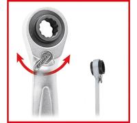 KS Tools GEAR+Clé polygonale 8x11-9x10mm,4 en 1,r/l, 503.4541