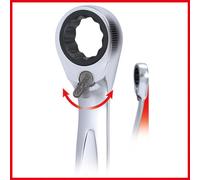 KS TOOLS GEARplus Clé mixte à cliquet RINGSTOP 8 mm - 503.4908