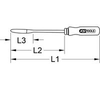 KS TOOLS Lime cuillère / lime longue, 320 mm