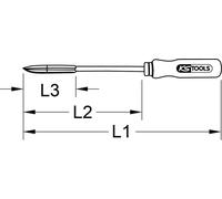 KS TOOLS Grattoir cuillère triangulaire 420 mm - 150.3253