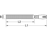 KS TOOLS Grattoir plat 300 mm - 907.2238