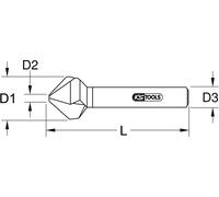 KS Tools Forets aléseurs HSS Co 120°, 12,4 mm Quantité:1