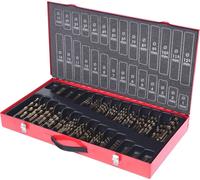 KS Tools HSS-G Co 5 Jeu de forets hélicoïdaux, 230 pièces, coffret en tôle d'acier, 330.3650
