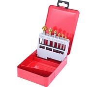 KS TOOLS HSS TiN Jeu de fraises coniques à ébavurer, cassette en tôle d'acier 6 pces 336.0426