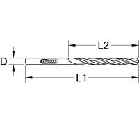 KS TOOLS HSS TiN Spiralbohrer 7,7 mm 10er Pack - 330.4077