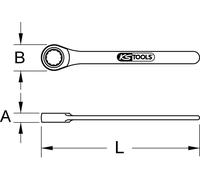 KS TOOLS INOX Clé à œil 12 mm - 964.1012