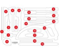 KS TOOLS Insert en mousse vide pour 811.0028 811.0028-97