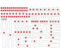 KS TOOLS Insert en mousse vide pour 811.0111 811.0111-97