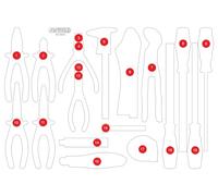 KS TOOLS Insert vide en mousse pour 811.0019 811.0019-97