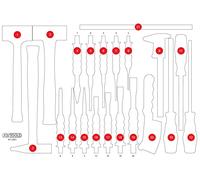 KS TOOLS Insert vide en mousse pour 811.0021 811.0021-97