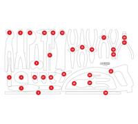 KS TOOLS Insert vide en mousse pour 813.0030 813.0030-97