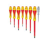 KS TOOLS Jeu 7 tournevis isolés 1000V Fente-PH + testeur - 922.6218