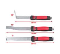 KS Tools - 162.0215 - Jeu de 3 burins de carrossier extra-plats - Pour séparer les éléments soudés