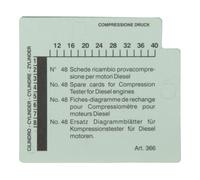KS Tools Jeu de cartes diagramme d'appareil de contrôle de pression et de compression destinée aux moteurs diesel (UC=48) Quantité:48
