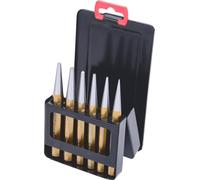 KS TOOLS Jeu de chasse-roues 6 pièces dans une cassette à couvercle rabattable - 162.2124