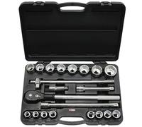 KS Tools Jeu de clé à cliquet et douilles 21 pcs 3/4'' 911.0722