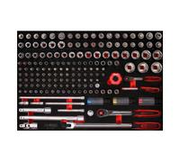 KS TOOLS Jeu de clés à douille 1/4''+ 1/2' dans insert en mousse, 167 pcs ( 811.0167 )