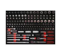 KS Tools Jeu de clés à douille 1/4''+ 3/8" dans insert en mousse, 142 pcs KS Tools Quantité:1
