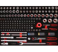 KS TOOLS Jeu de clés à douille 1/4''+ 1/2' dans insert en mousse, 167 pcs ( 811.0167 )