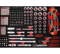 KS TOOLS Jeu de clés à douille 1/4'' + 3/8'' + 1/2'&...