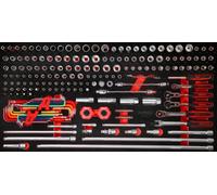 KS TOOLS Jeu de clés à douille 1/4''+ 3/8" dans insert en mousse, 1...