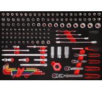 KS TOOLS Jeu de clés à douille 1/4''+ 3/8' dans insert en mousse, 140 pcs ( 811.0140 )