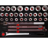 KS TOOLS Jeu de clés à douille 3/4" dans insert en mousse, 32 pcs