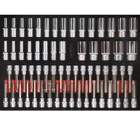 KS TOOLS Jeu de clés à douille et de douilles tournevis 1/2" dans insert en m...