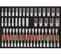 KS TOOLS Jeu de clés à douille et de douilles tournevis 1/2' dans insert en mousse, 63 pcs ( 811.0063 )