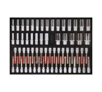 KS TOOLS Jeu de clés à douille et de douilles tournevis 1/2" dans insert en m...