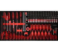 KS TOOLS Jeu de clés à douille et de tournevis 1/4' dans insert en mousse, 146 pcs ( 813.0146 )