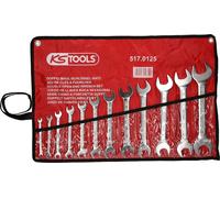 KS TOOLS® Jeu de clés à fourche double 12 pièces