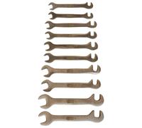 KS Tools 963.7131 - Jeu de clés à fourches - Gamme BRONZEplus - Fourche inclinée à 15° - Antidéflagrant - Alliage Aluminium-Bronze - 10 pièces