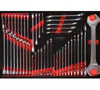 KS TOOLS Jeu de clés à molette dans insert en mousse, 46 pcs