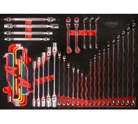 KS TOOLS Jeu de clés à molette dans insert en mousse, 49 pcs