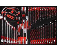 KS TOOLS Jeu de clés à molette dans insert en mousse, 51 pcs