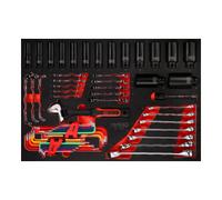 KS TOOLS Jeu de clés à molette et de douilles à chocs dans insert en mousse, ...