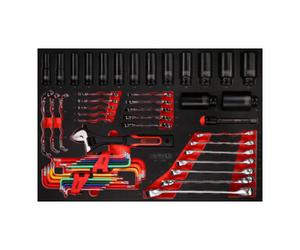 KS Tools Jeu de clés à molette et de douilles à chocs dans insert en mousse, 55 pcs KS Tools Quantité:1