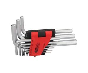 KS Tools Jeu de clés Allen KS Tools, dans un support à charnière, 9 pces 1/16"-3/8", avec douille hexagonale Quantité:1