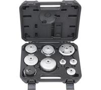 KS TOOLS Jeu de clés de service pour huile pour couvercle de filtre à huile et de boîtier de filtre 9 pièces - 150.9210