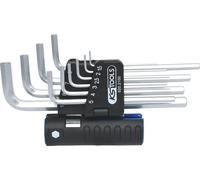 KS Tools Jeu de clés mâles coudées à 6 pans intérieurs, longues, 10 pces 3in1, 920.2100