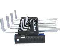 KS Tools Jeu de clés mâles 6 pans 3 en 1 – 10 pièces longues (pouce)
