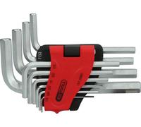 KS TOOLS Jeu de clés mâles coudées pour vis à six pans creux dans support rabattable 10 pces 1/16"-3/8" - 151.5060