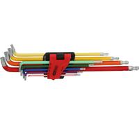 KS TOOLS Jeu de clés mâles coudées Torx à tête sphérique, extra longues et co...