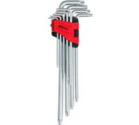 KS TOOLS Jeu de clés mâles coudées Torx, extra-longues, 9 pièces 151.4550