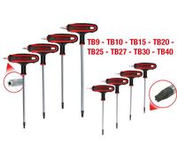 KS TOOLS Jeu de clés mâles TORX percé poignée en T, 8 pcs