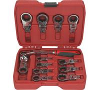 KS TOOLS Jeu de clés polygonales à cliquet, 13 pcs