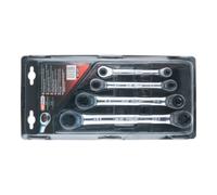 KS Tools – Jeu de 4 clés polygonales à cliquet TORX 503.4364 GEARplus Chrome Vanadium E6–E24 Satiné