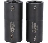 KS TOOLS Jeu de douilles 1/2" spécial alu pour jantes Ford 18,5 / 19,5 / 20,5 / 21,5 mm 2pcs - 515.0895